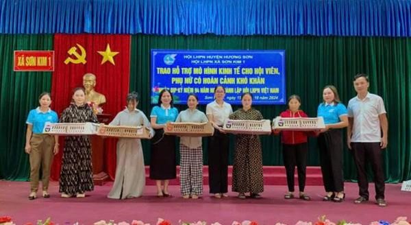 HỘI LHPN XÃ SƠN KIM 1 PHÁT HUY VAI TRÒ  TRONG CÔNG TÁC AN SINH XÃ HỘI